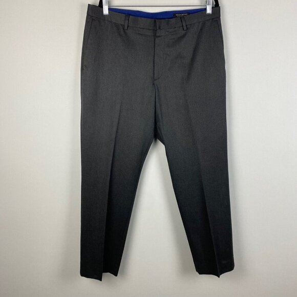 Banana Republic Non-Iron Tailored Slim Fit Pants Wool Taupe Gray Size 34x32 - Picture 1 of 9